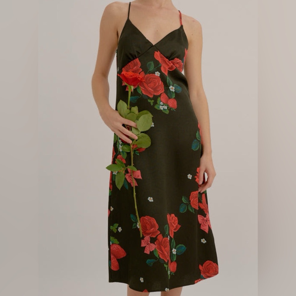 Lisa Says Gah Christy Slip Dress - Rose Party